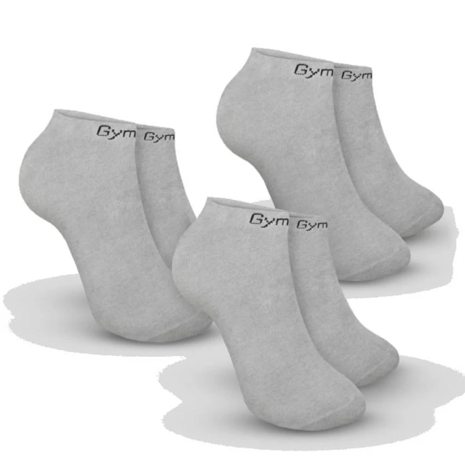 GymBeam Ponožky Ankle Socks 3Pack Grey - Barva: sivá · záber 1