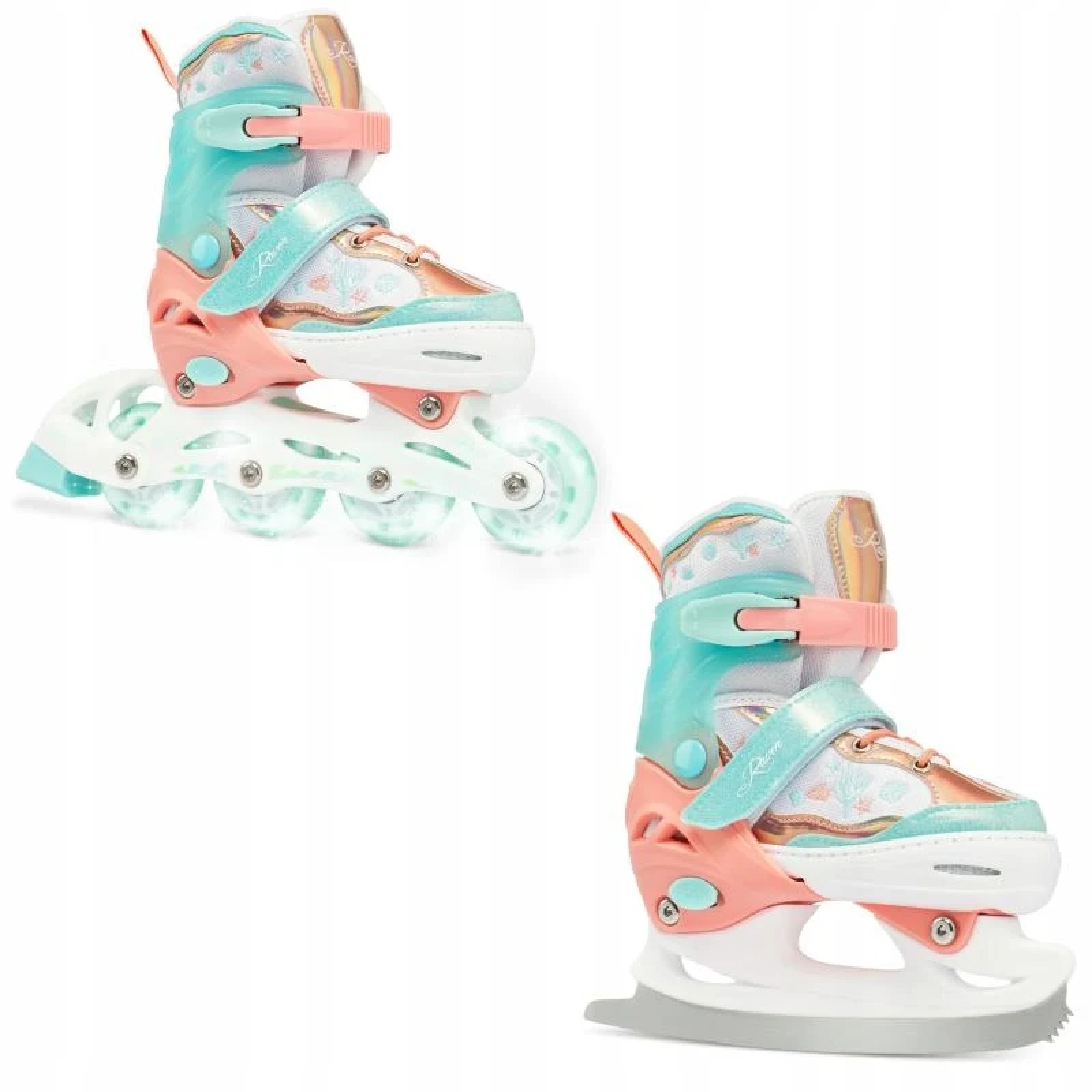 Raven Isla ORANGE/MINT - Velikost: 34-37 | Barva: Oranžová · záber 4