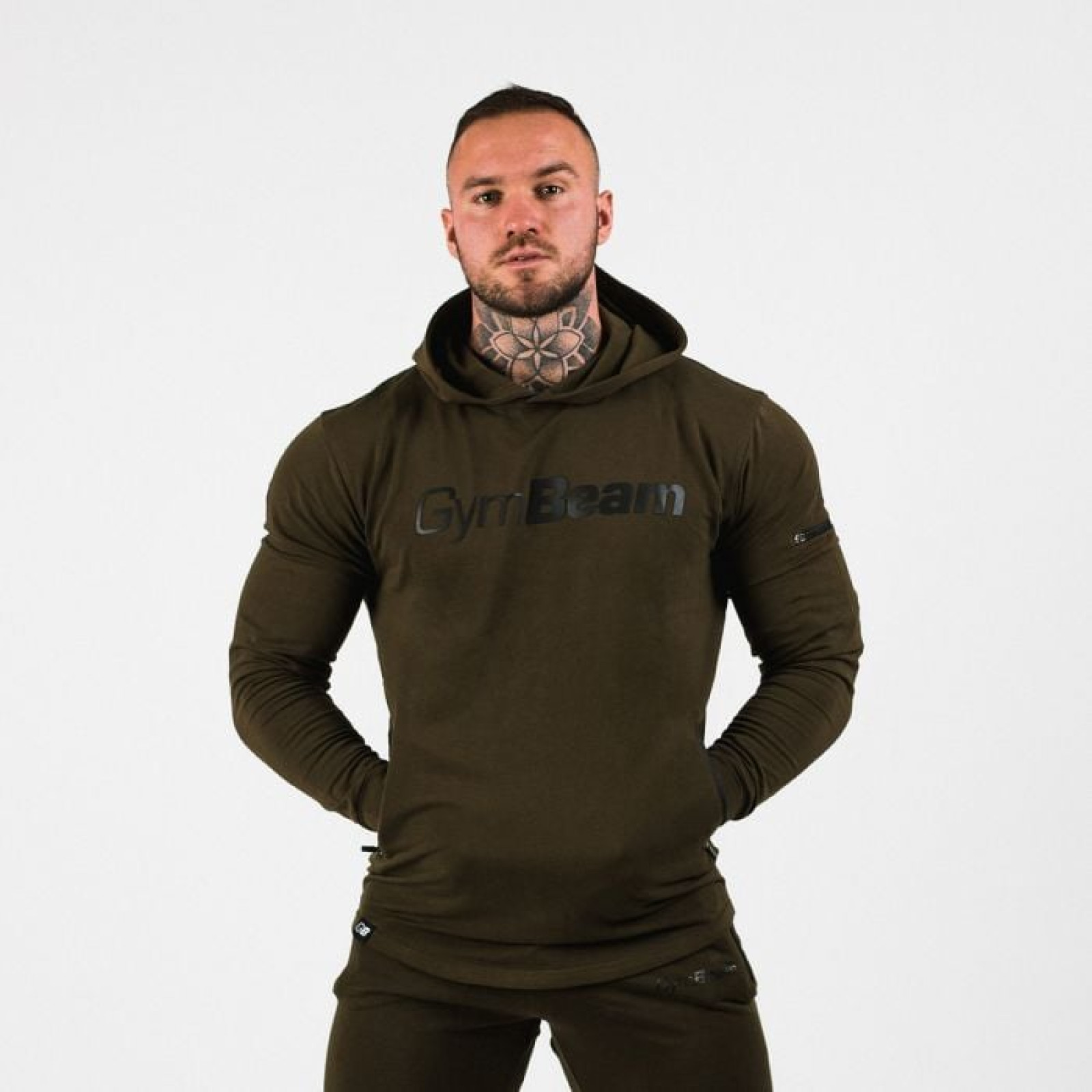 Mikina Urban Military Green - GymBeam XL · záber 1