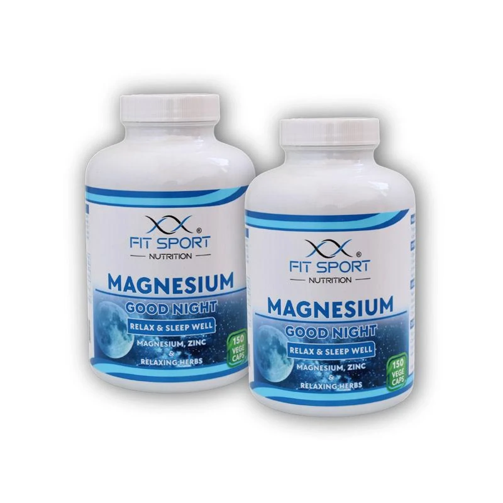 FitSport Nutrition 2x Magnesium GOOD NIGHT 150 vege caps - Hořčík Sleep Well · záber 1