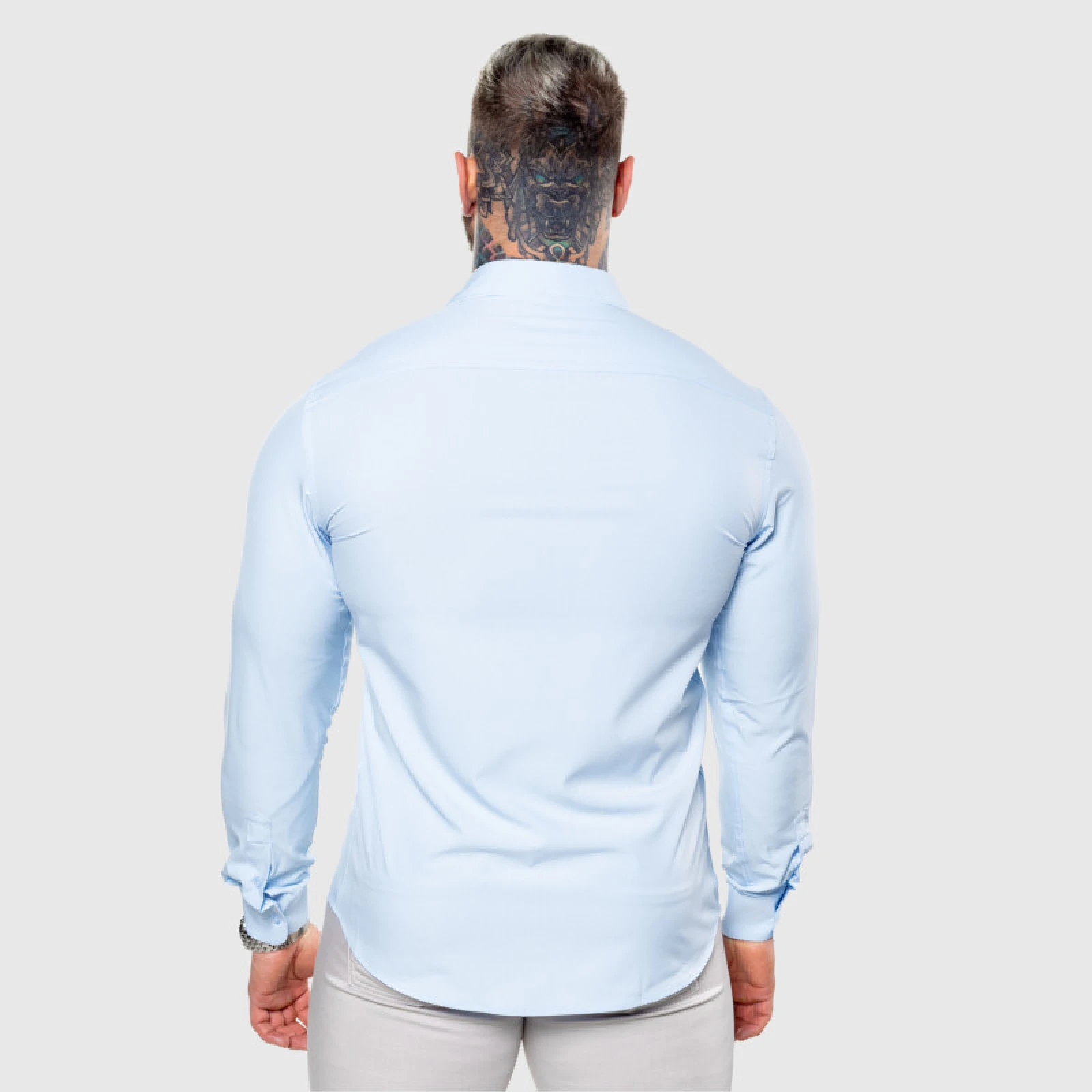 Strečová košeľa Iron Aesthetics Slim Stretch, svetlomodrá · záber 4