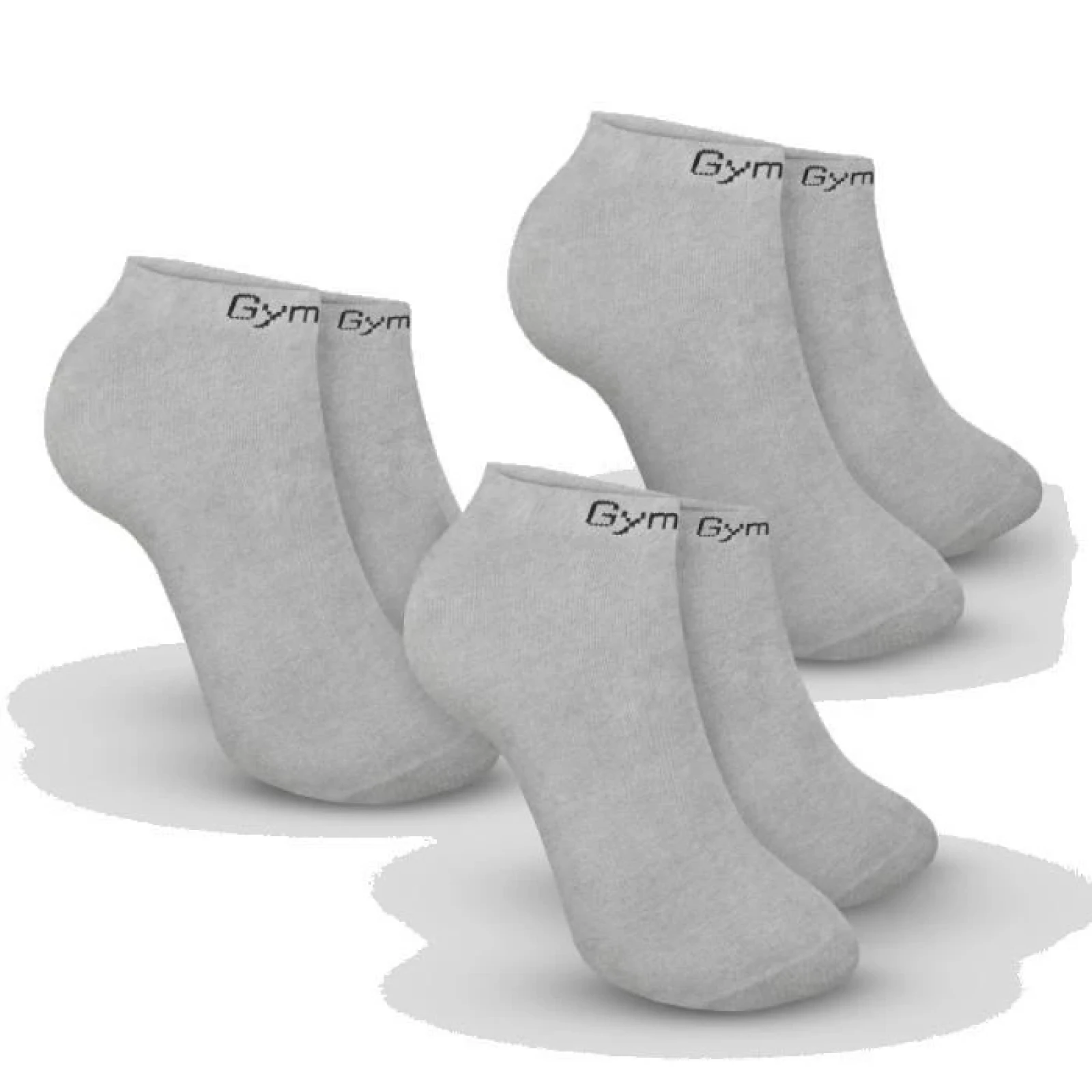 GymBeam Ponožky Ankle Socks 3Pack Grey - Barva: sivá · záber 1