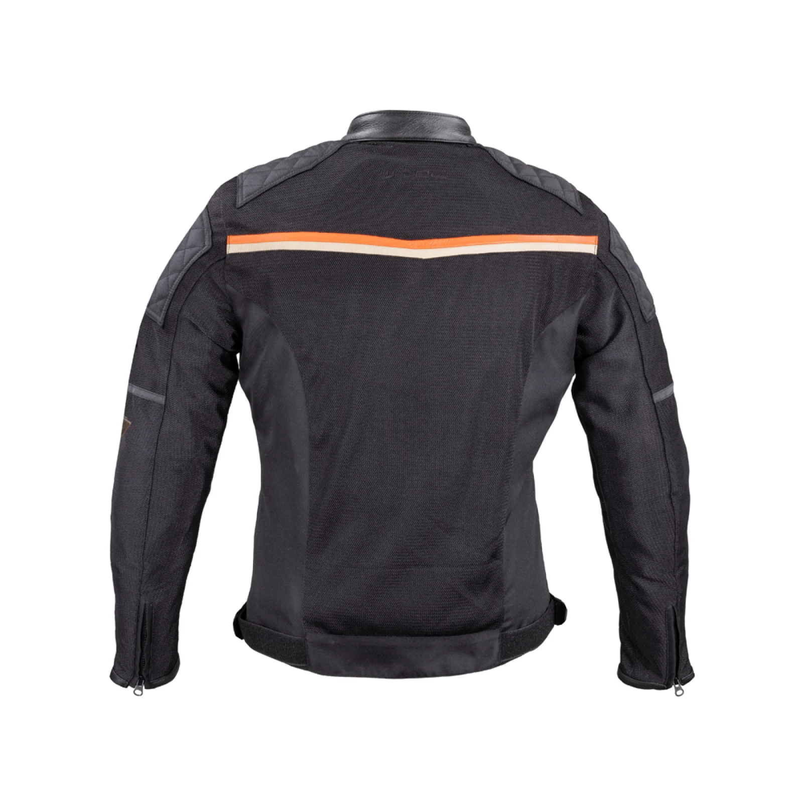 Letná moto bunda W-TEC 2Stripe Farba čierno-béžovo-oranžová II, · záber 5