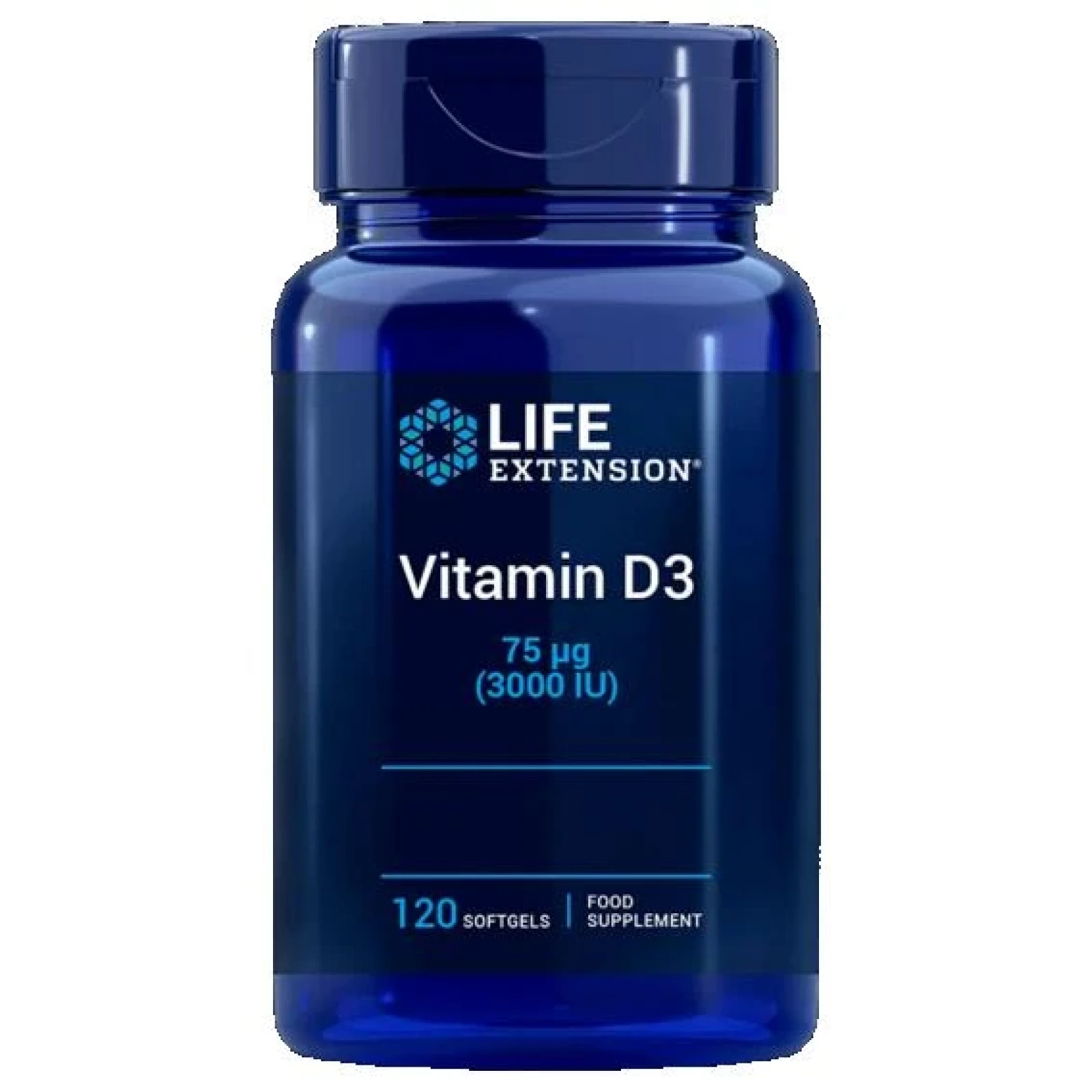 Life Extension Vitamin D3 3000IU 120 Tobolek · záber 1