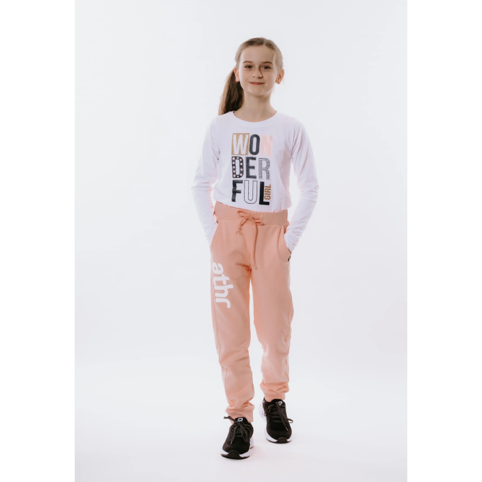 Dievčenské tričko s dlhým rukávom AUTHORITY KIDS T-WONDERFUL navy · záber 10