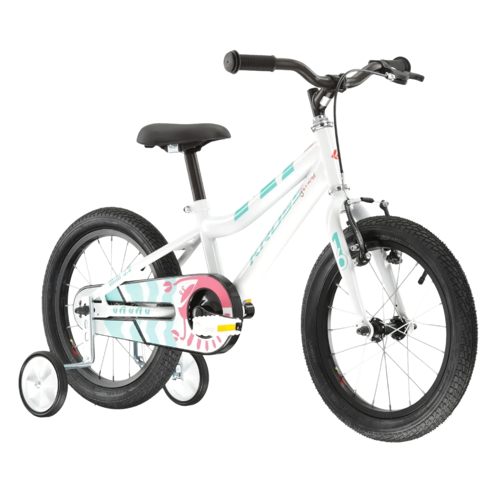 Kross Mini 3.0 16" - model 2025 biela / seledynová / korálová / lesk - 9" (100-125 cm) · záber 1