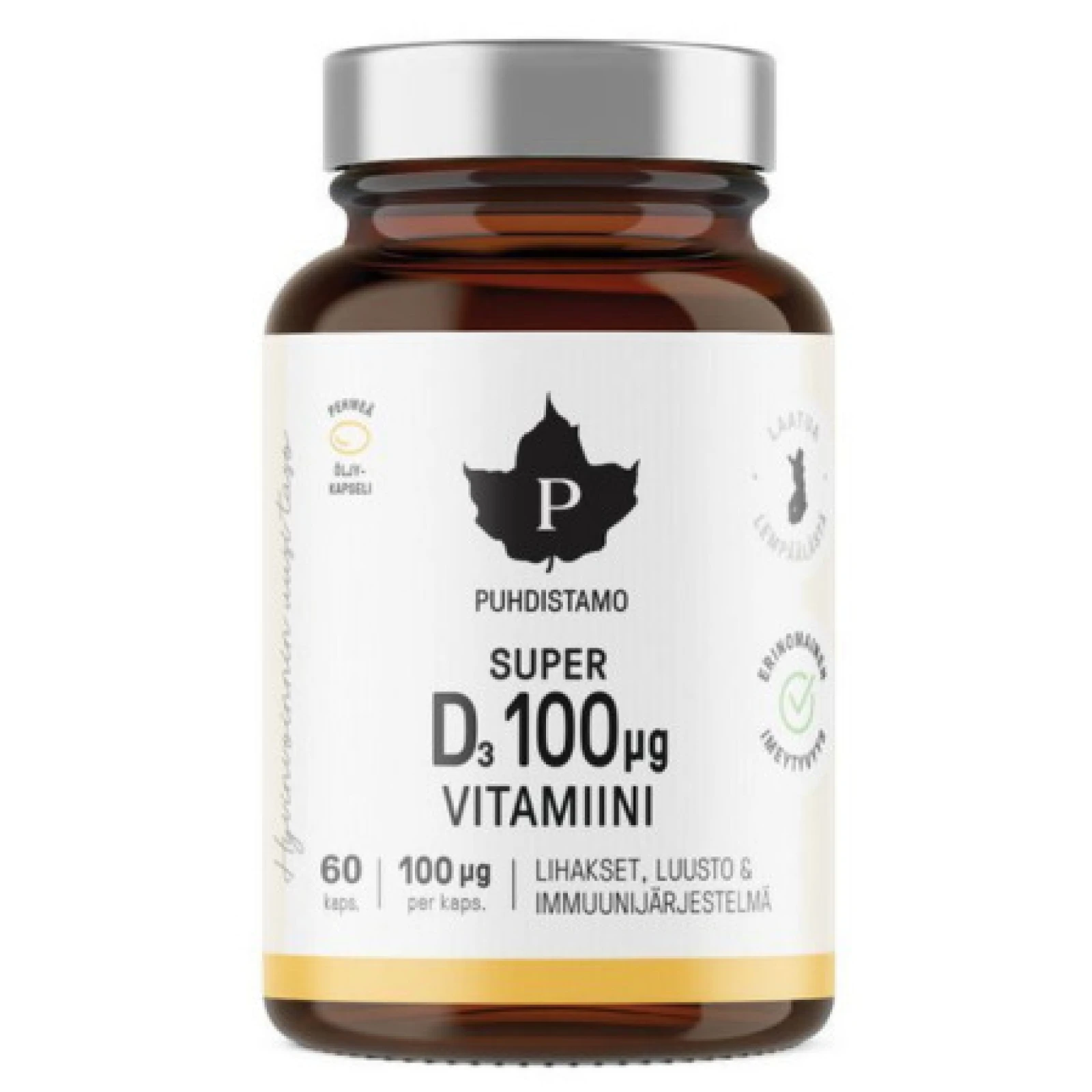 PUHDISTAMO Super vitamín D 4000IU 60 kapsúl · záber 1