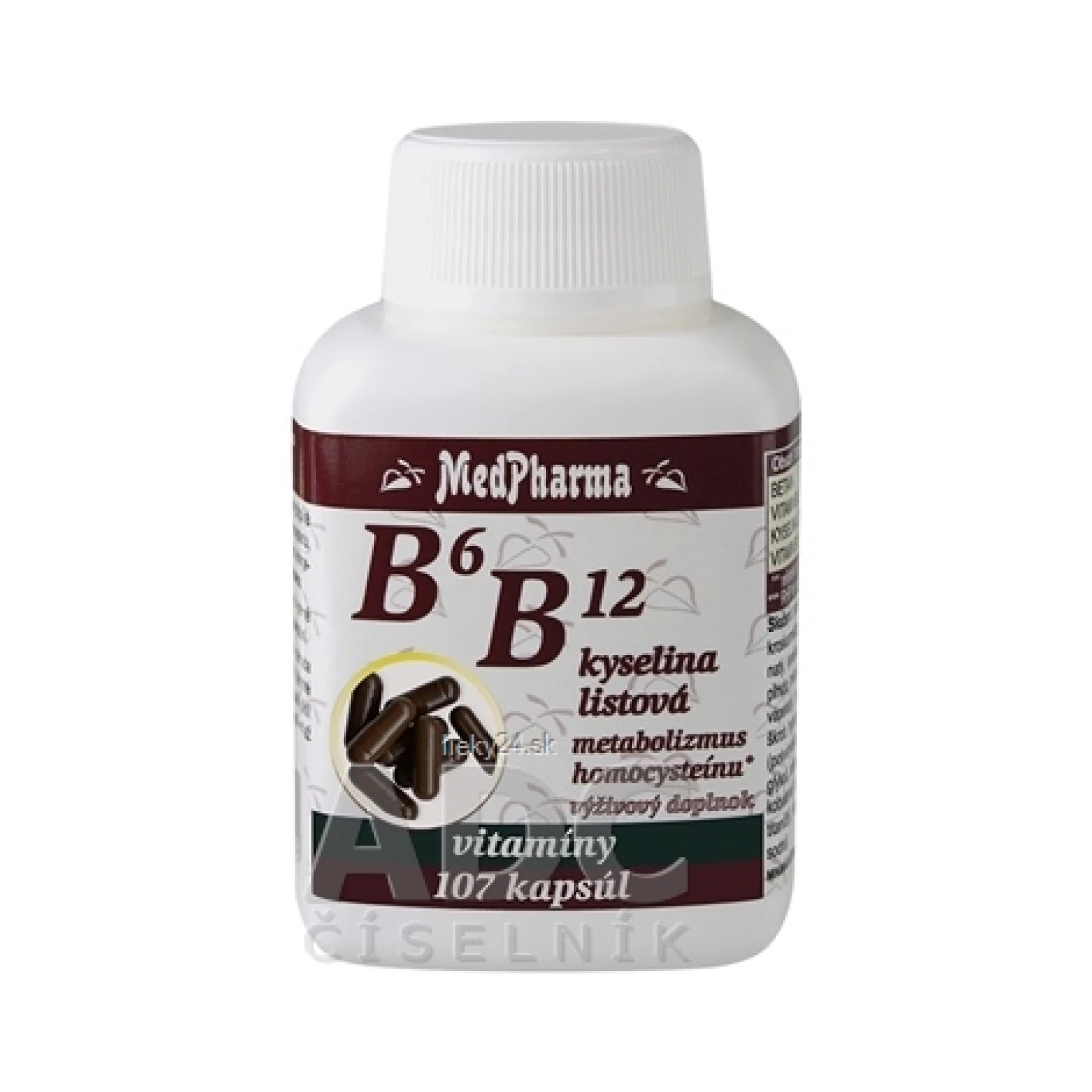 MedPharma vitamín B6, B12 + kyselina listová 107cps · záber 1