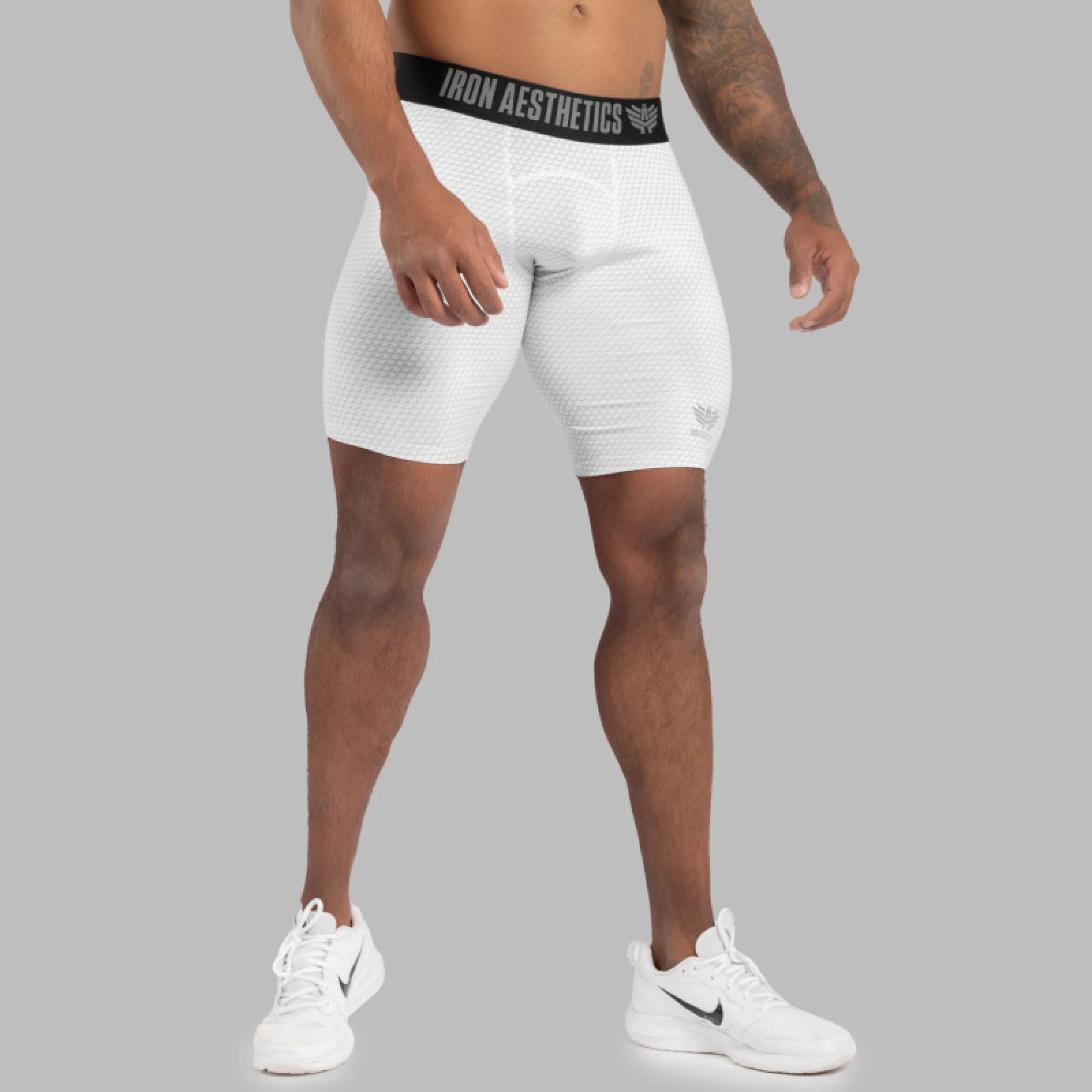 Funkčné šortky Iron Aesthetics Evolution, biele · záber 4