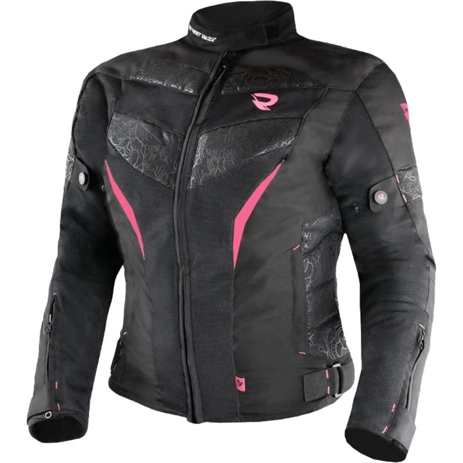 Street Racer Dámská bunda na motorku Rose Air černo-růžová - Velikost: M | Barva: Čierna · záber 1