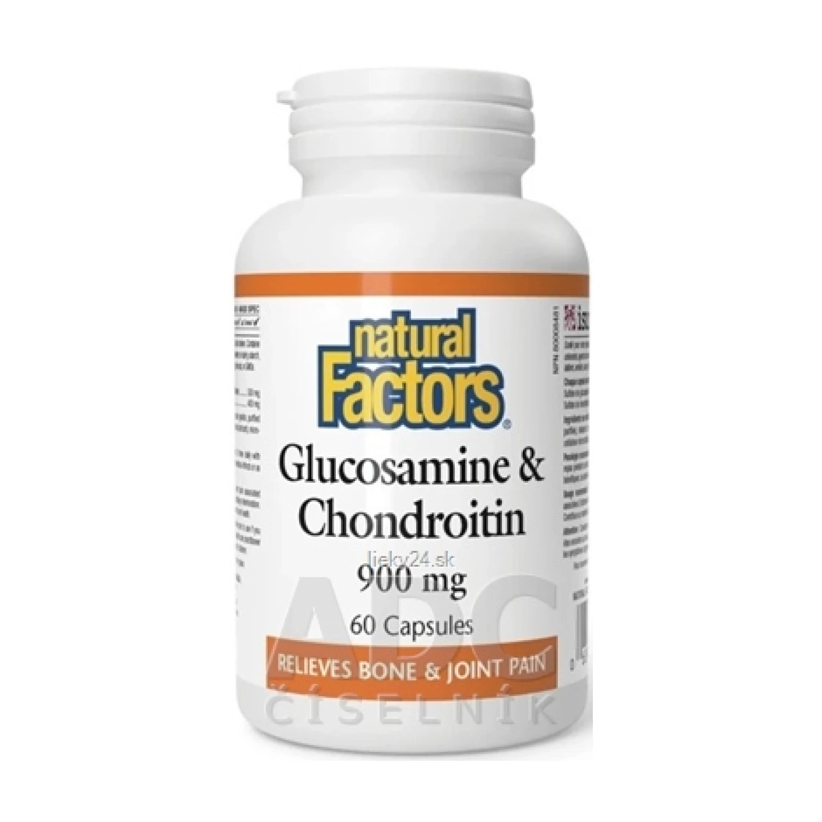 NATURAL FACTORS Glukozamín + chondroitín 900 mg 60 kapsúl · záber 3