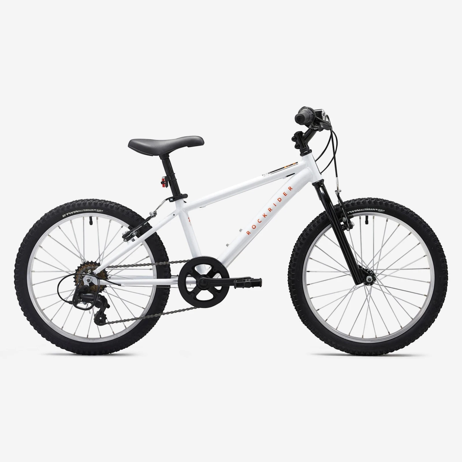 ROCKRIDER Detský horský bicykel ST 120 20-palcový 6-9 rokov bielo-oranžový 20" · záber 1