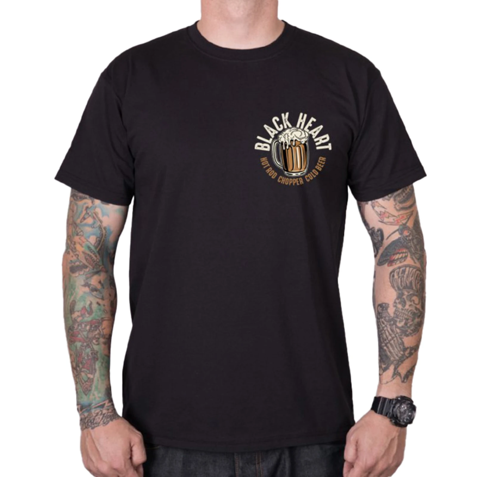 BLACK HEART Beer Biker čierna - 3XL · záber 2