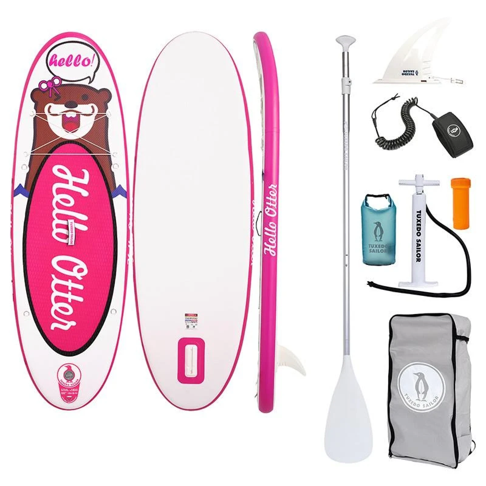 Funwater Tuxedo Sailor 2,4m dětský paddlerboard +pádlo (růžové) · záber 1