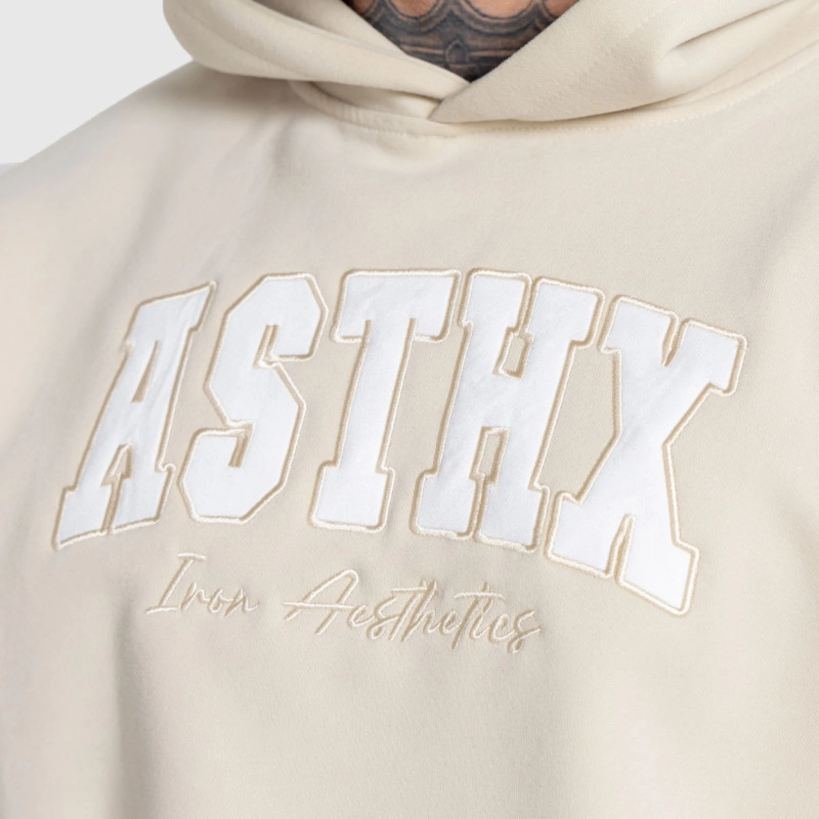 Oversized mikina Iron Aesthetics ASTHX, béžová · záber 5
