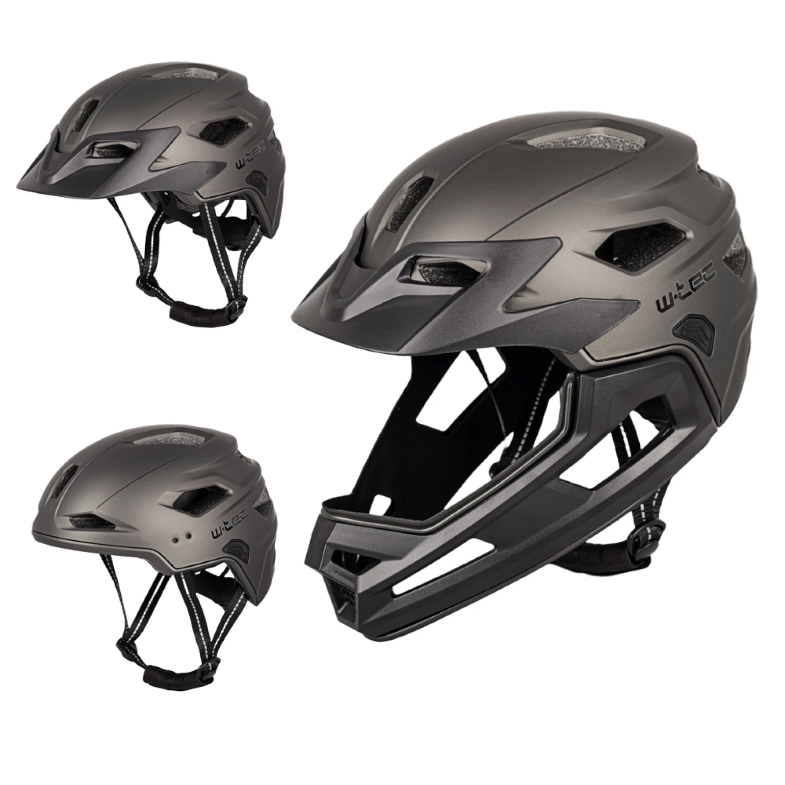 Junior downhill prilba W-TEC Estreito Farba Matt Metal, · záber 2