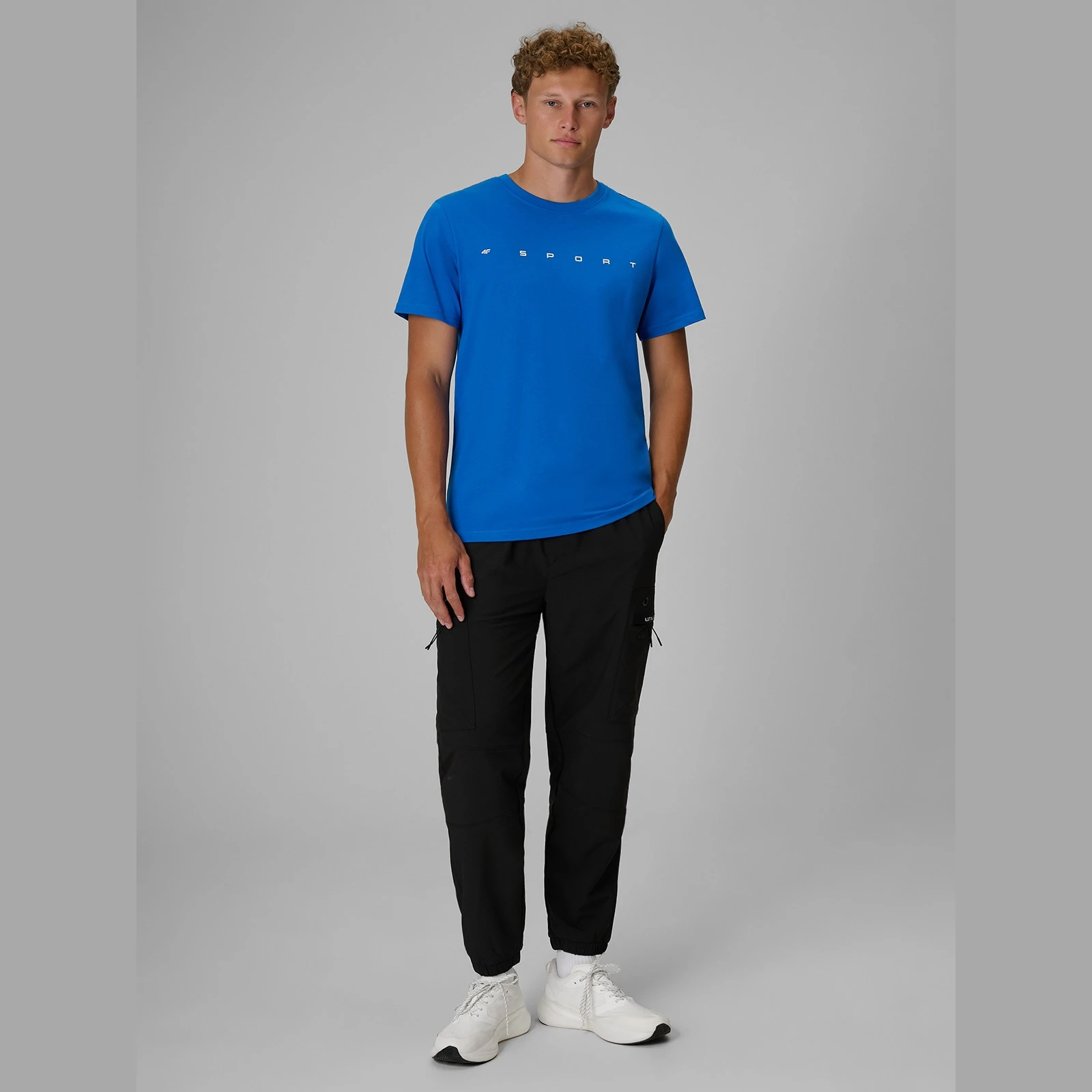 T-shirt regular s potlačou pánsky - modrý · záber 10