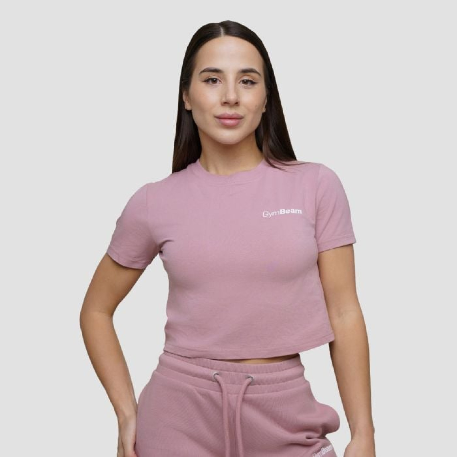 GymBeam Dámske tričko Cropped Agile Woodrose LL · záber 1