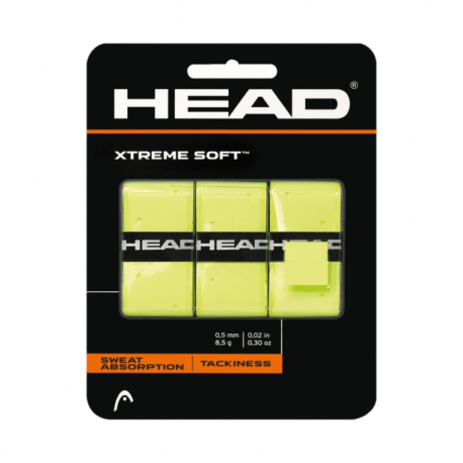 Vrchná omotávka HEAD Xtreme Soft 3pcs Pack Yellow · záber 1