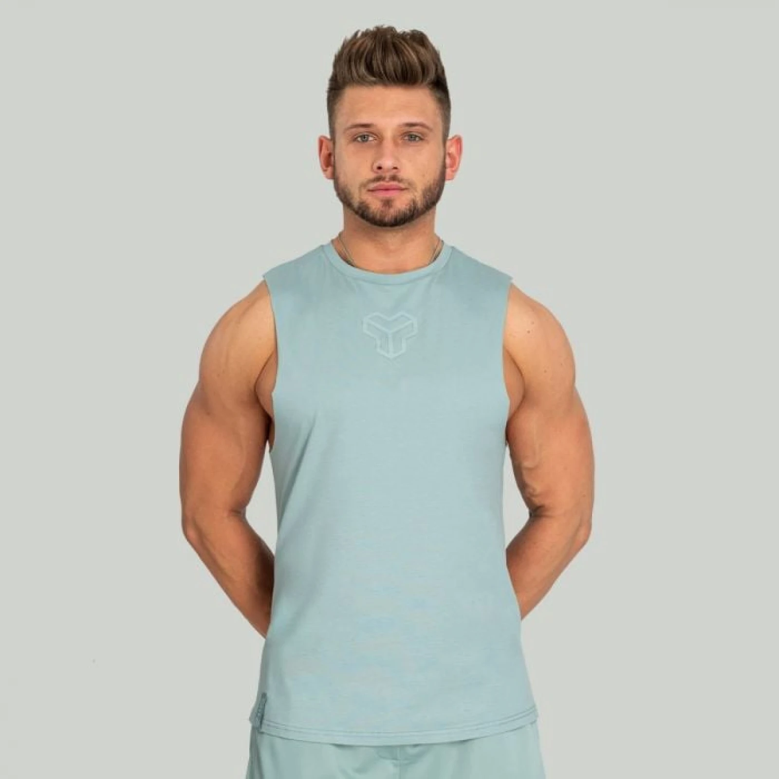 Мъжки топ Essential Cut-Off Tank Top Stone Blue - STRIX · záber 1