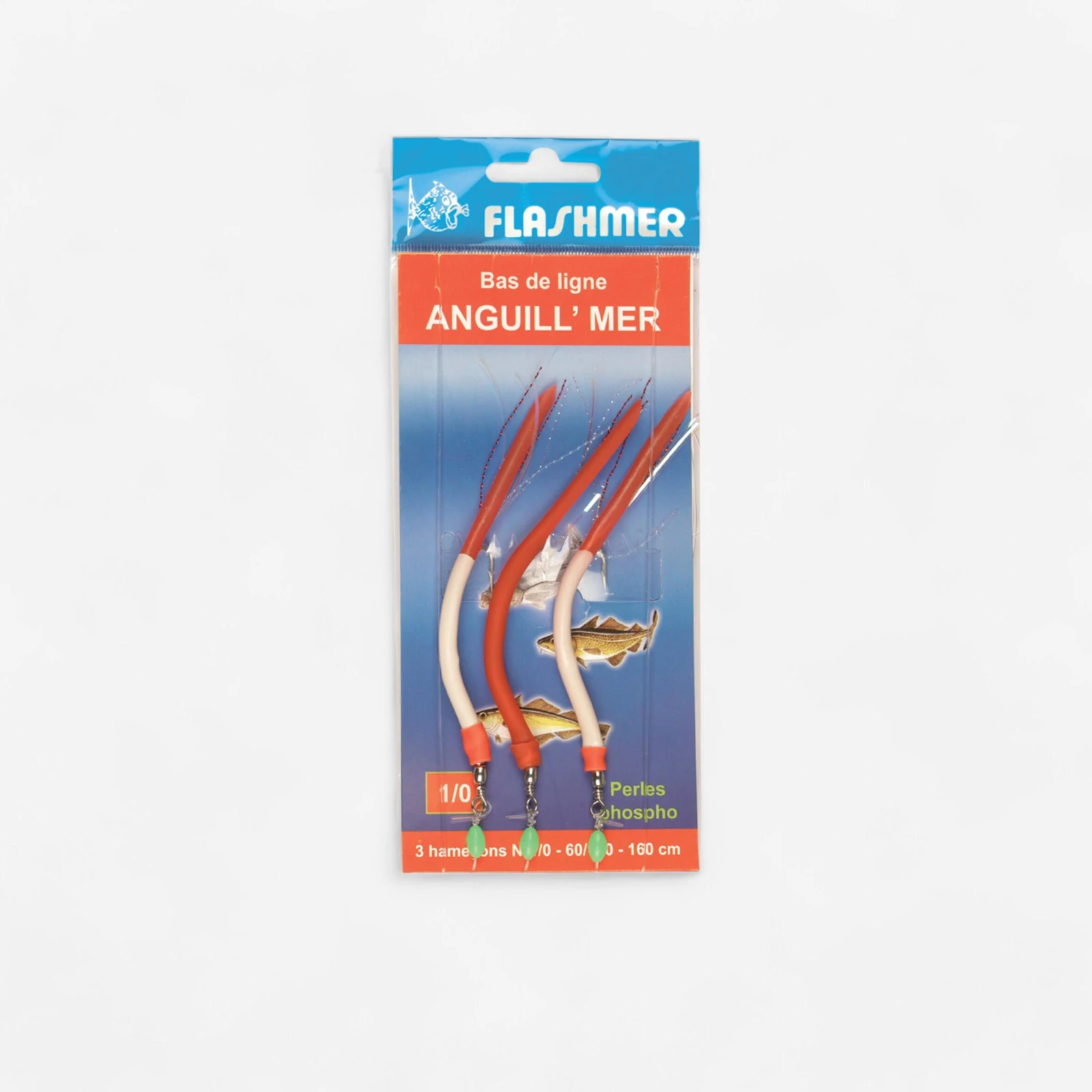 FLASHMER Malé úhory 3 háčiky č. 1/0 na morský rybolov · záber 1