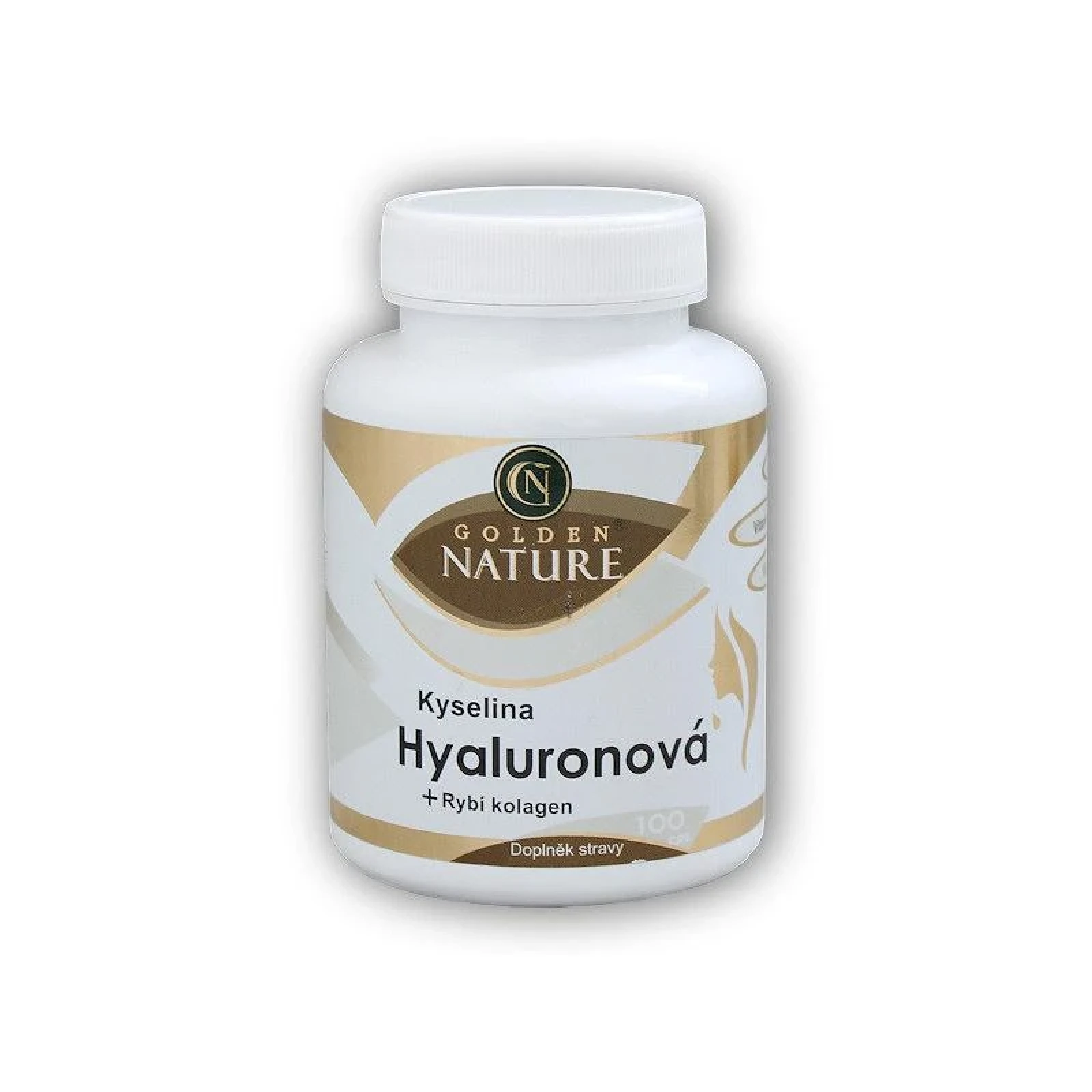 Golden Natur Kyselina Hyaluronová + Rybí kolagen + Vitamin C 100 kapslí · záber 1
