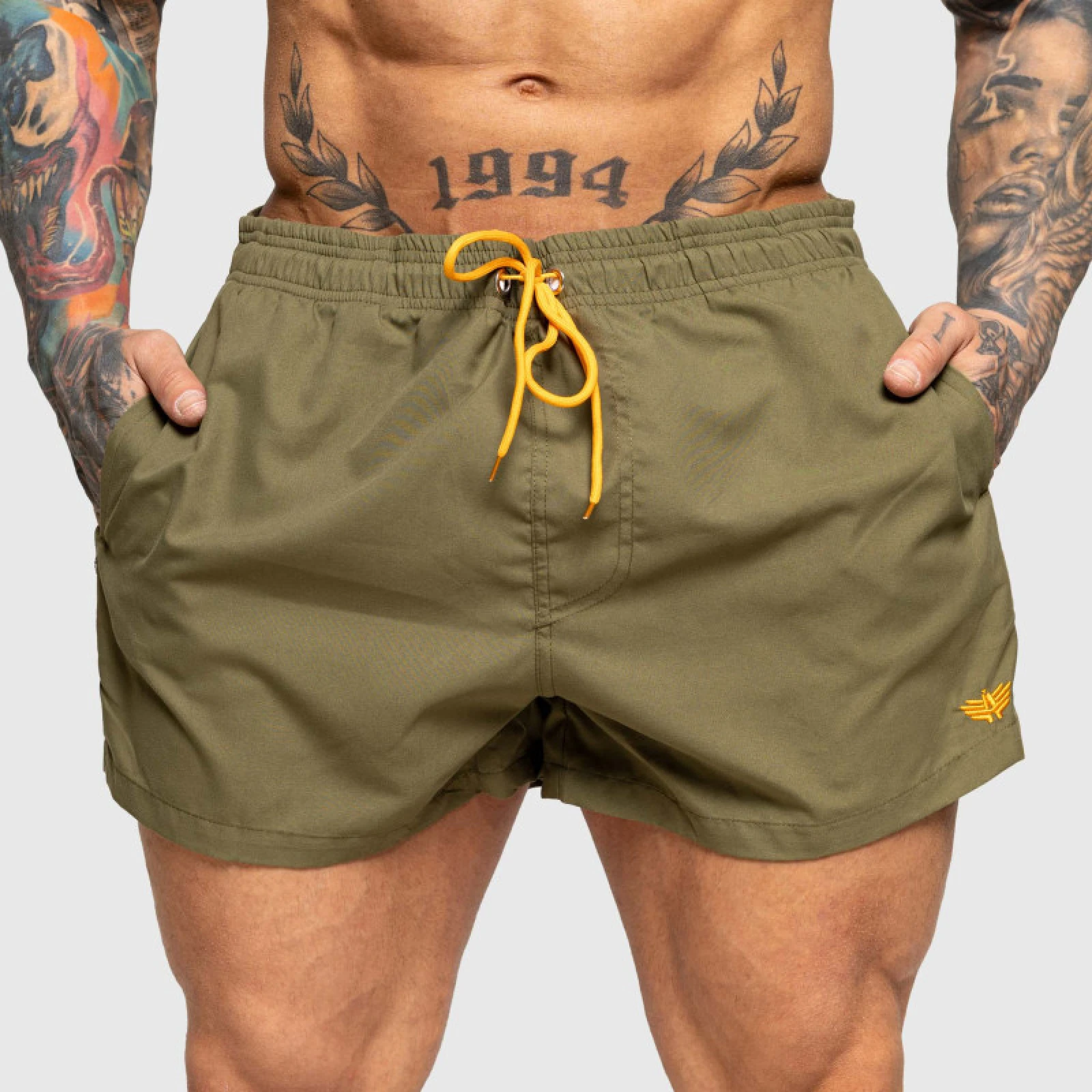 Pánske plavky Iron Aesthetics Beach Mode, zelené · záber 2