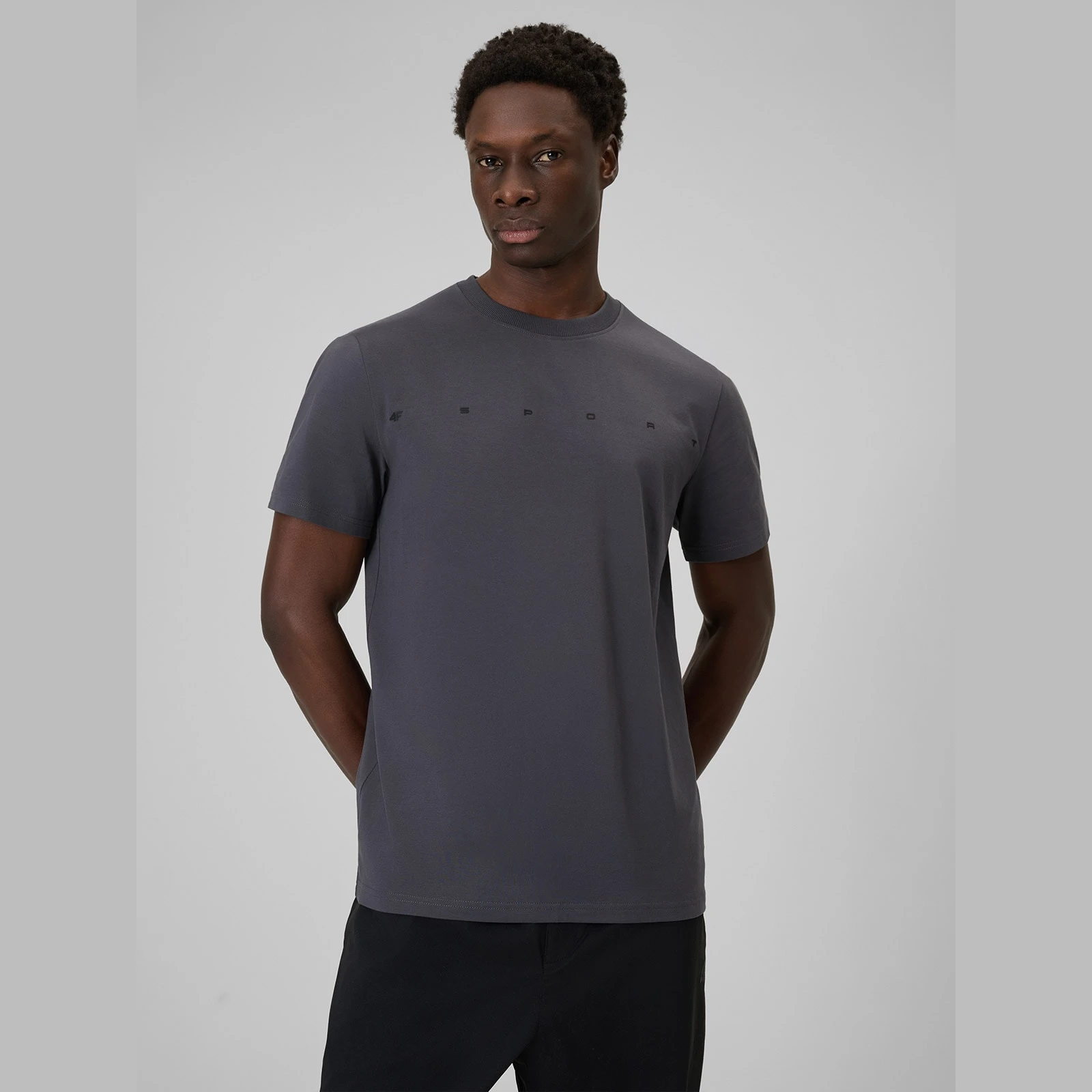 T-shirt regular s potlačou pánsky - sivý · záber 5