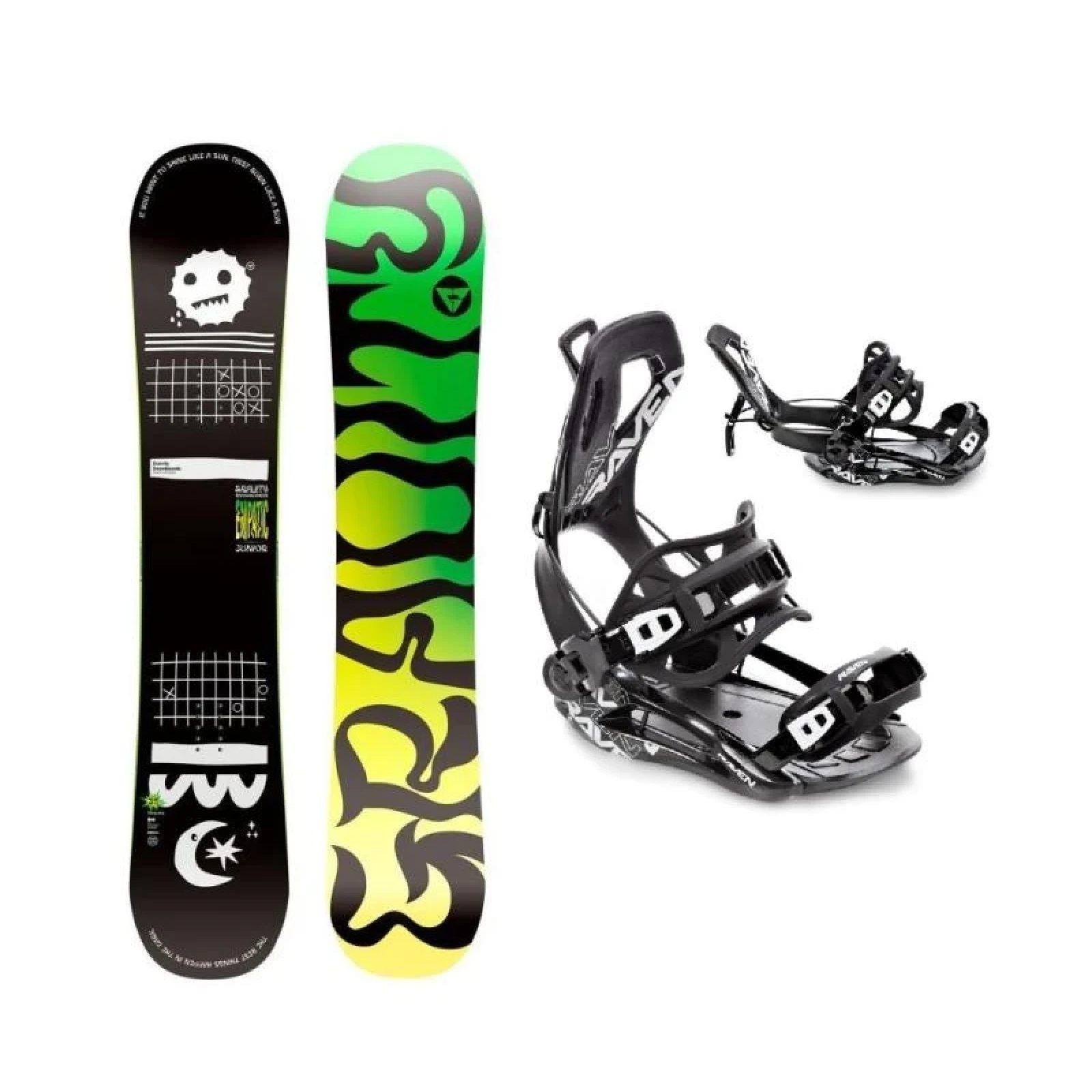 Gravity Empatic Jr 24/25 juniorský snowboard + Raven Fastec FT360 black vázání · záber 1