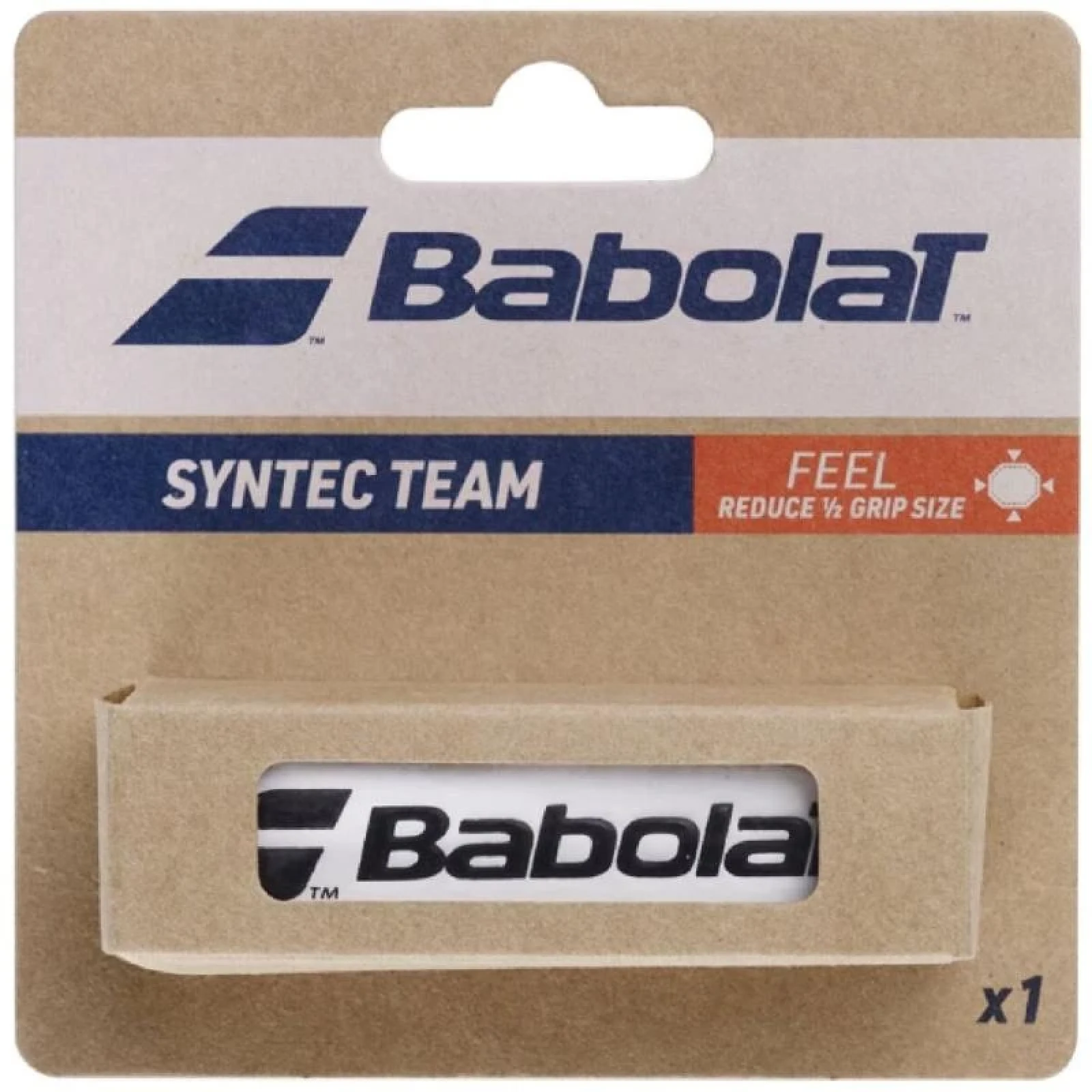 Tenisový Grip (omotávka) BABOLAT SYNTEC TEAM X1 - Barva: biela · záber 1