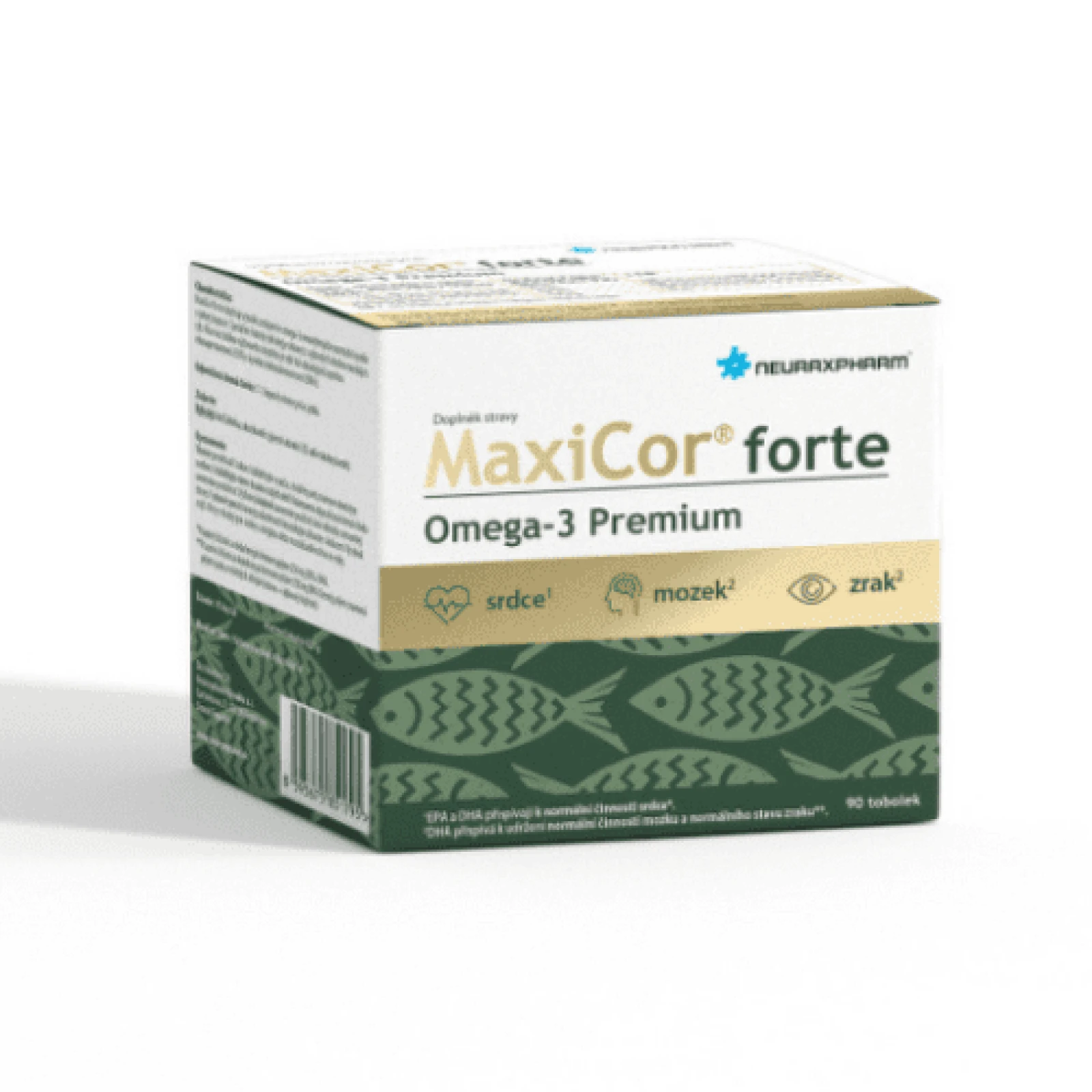 NEURAXPHARM Maxicor forte omega-3 premium 90 kapsúl · záber 1