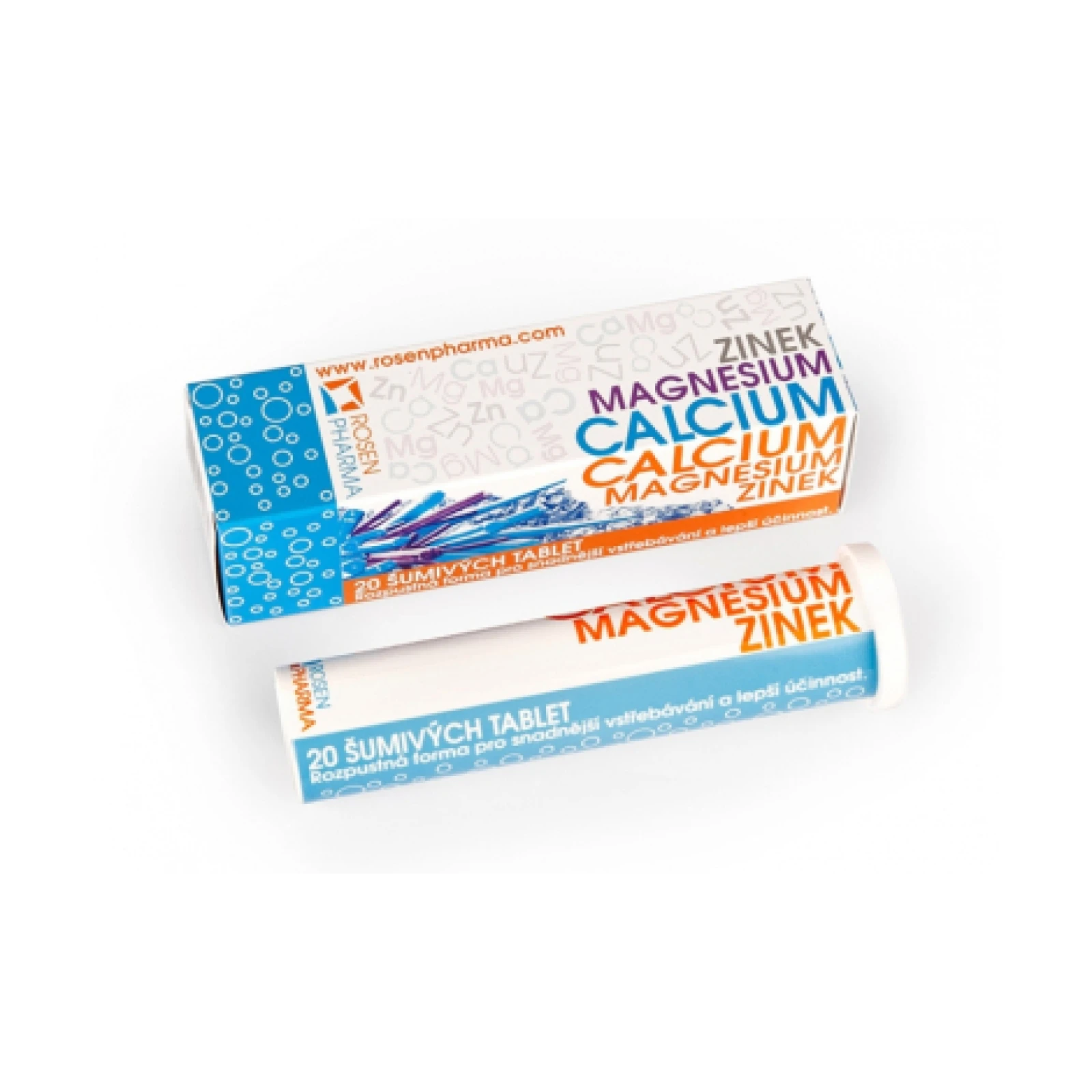 Naturica ZINOK, MAGNESIUM, CALCIUM 20 šumivých tbl · záber 1