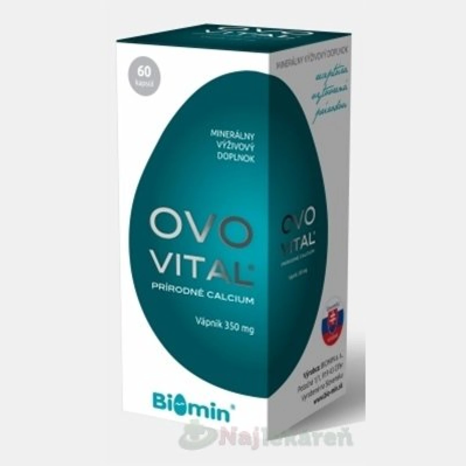 BIOMIN Ovovital prírodné calcium 60 kapsúl · záber 2
