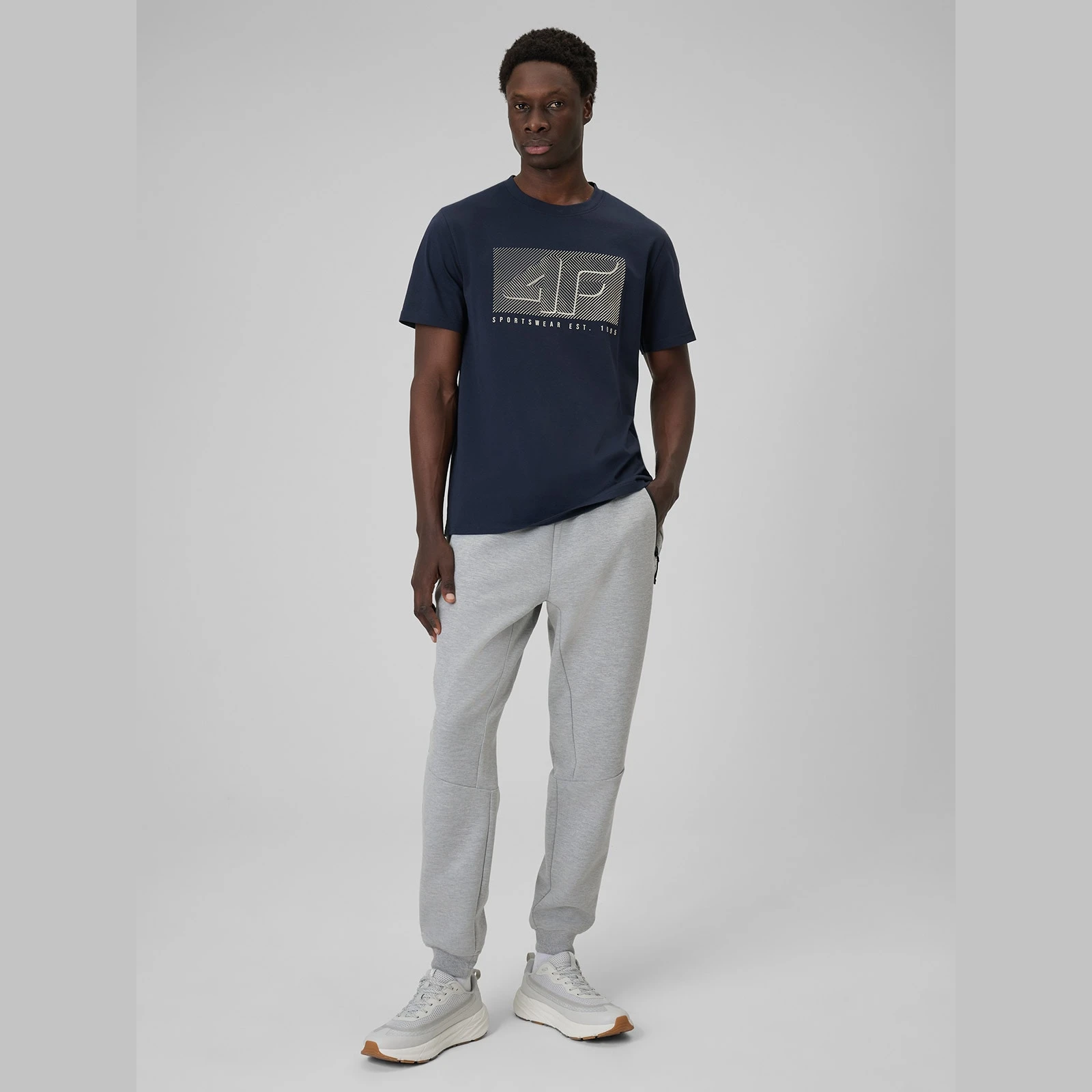 T-shirt regular s potlačou pánsky - tmavomodrý · záber 10