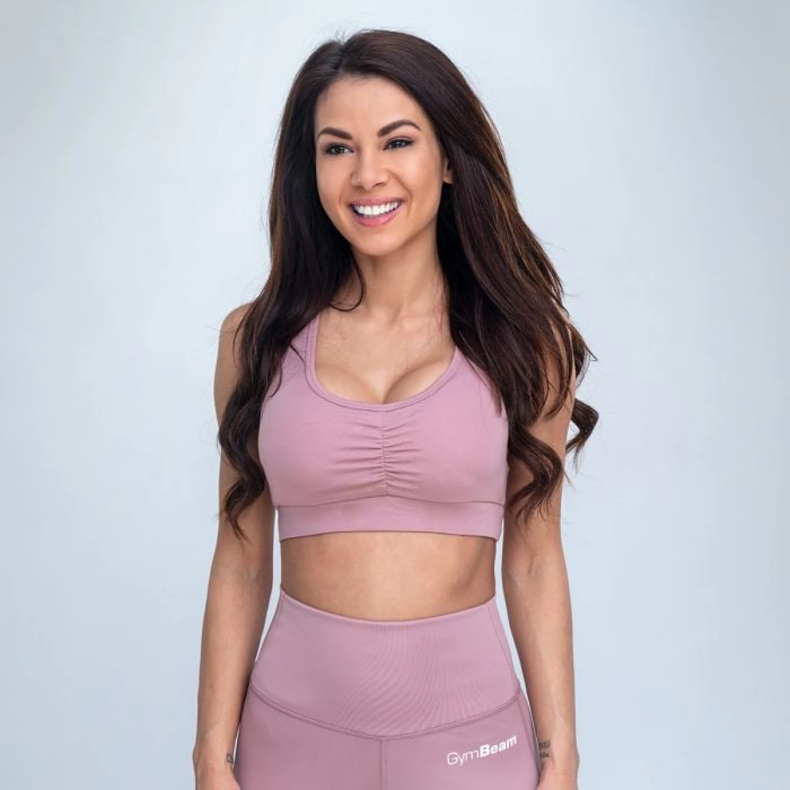 Спортно бюстие Fave Dusty Rose - GymBeam · záber 1