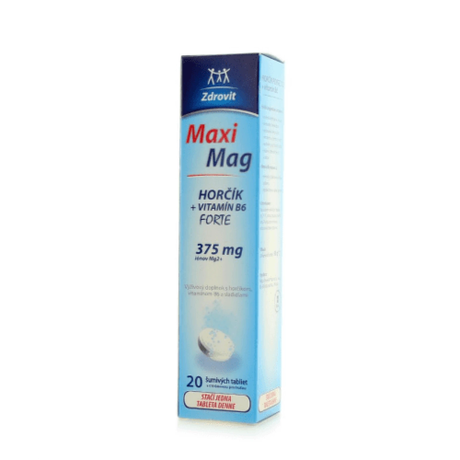 ZDROVIT MaxiMag horčík forte (375 mg) + vitamín B6 20 šumivých tabliet · záber 1