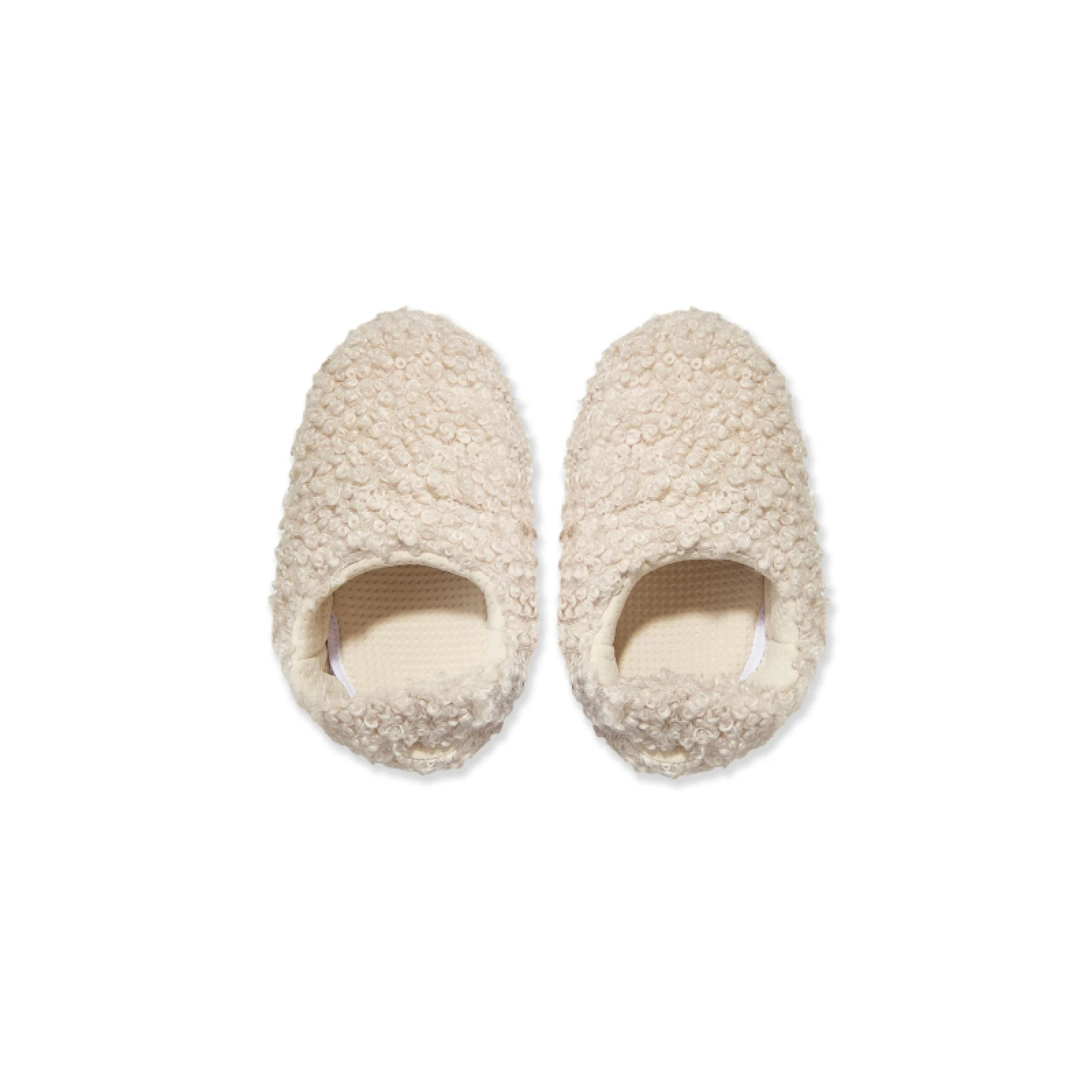 Dámske nízke zimné topánky MOON BOOT SANDAL BAND FAUX CURLY, 002 cream · záber 2