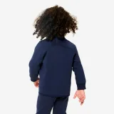 DOMYOS Detská obojstranná bunda na zips tmavomodrá 4-5 r (103-112 cm) · záber 2