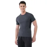 Pánské tréninkové tričko s krátkým rukávem 4F TSHIRT FNK M2141-22M-ANTHRACITE MELANGE · záber 1