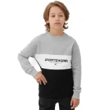 Chlapecká mikina 4F JUNIOR SWEATSHIRT-JAW23TSWSM630-27M-COLD LIGHT GREY MELANGE · záber 1