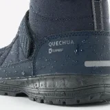QUECHUA Detská hrejivá nepremokavá turistická obuv SH100 na suchý zips 24-34 33 · záber 2