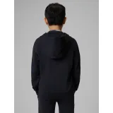 Chlapčenská tréningová mikina so zipsom 4F JUNIOR SWEATSHIRT FNK M690-20S-DEEP BLACK · záber 4