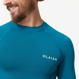 DECATHLON Pánske tričko Top 100 proti UV žiareniu s krátkym rukávom na surf modré S · záber 2