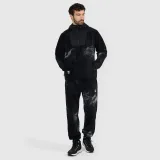 Pánský loose fleece s kapucí - černý · záber 2