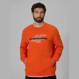 Pánská regular tepláková mikina bez kapuce - oranžová · záber 1