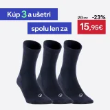 DECATHLON Športové ponožky RS 160 vysoké 3 páry tmavomodré 35-38 · záber 1