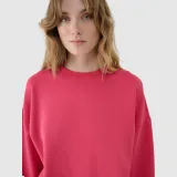 Dámská tepláková mikina bez zapínání s modálem - růžová · záber 2