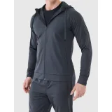 Pánska tréningová mikina so zipsom 4F SWEATSHIRT FNK M631-22M-ANTHRACITE MELANGE · záber 3