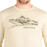 Pánske turistické tričko s dlhým rukávom NORTHFINDER DACSO-529creamwhite · záber 5