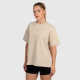 Dámské oversized tričko Iron Aesthetics Fit club, washed beige · záber 3